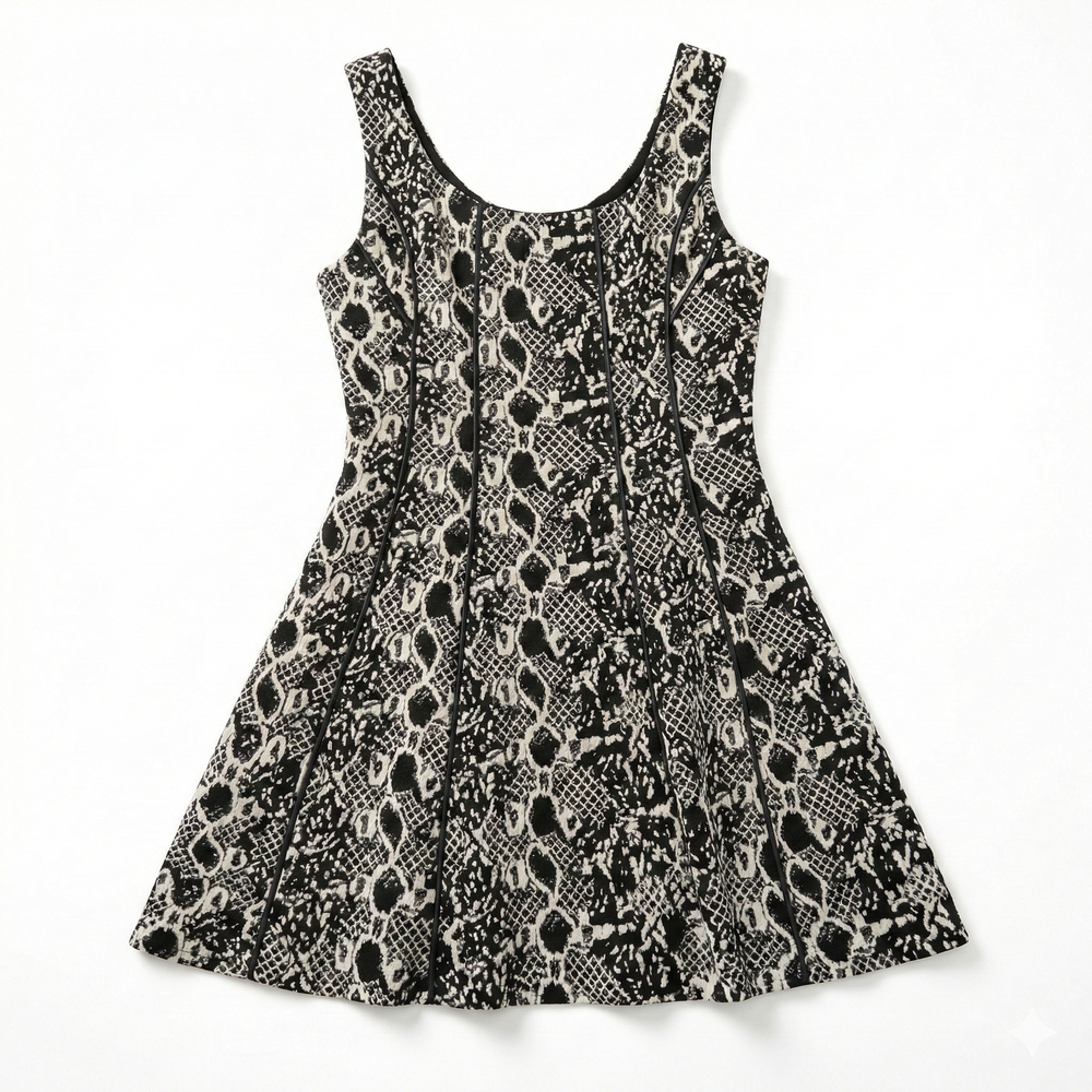 Guess Python Print Sleeveless Mini Flare Dress Gr… - image 4